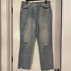 BLANKNYC Ripped High Waist Cropped Jeans